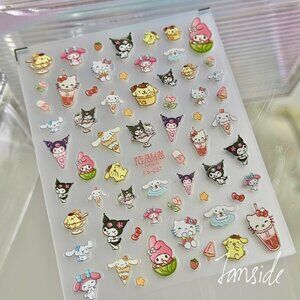 Summer Fun Hello Kitty Themed Nail Art Stickers
